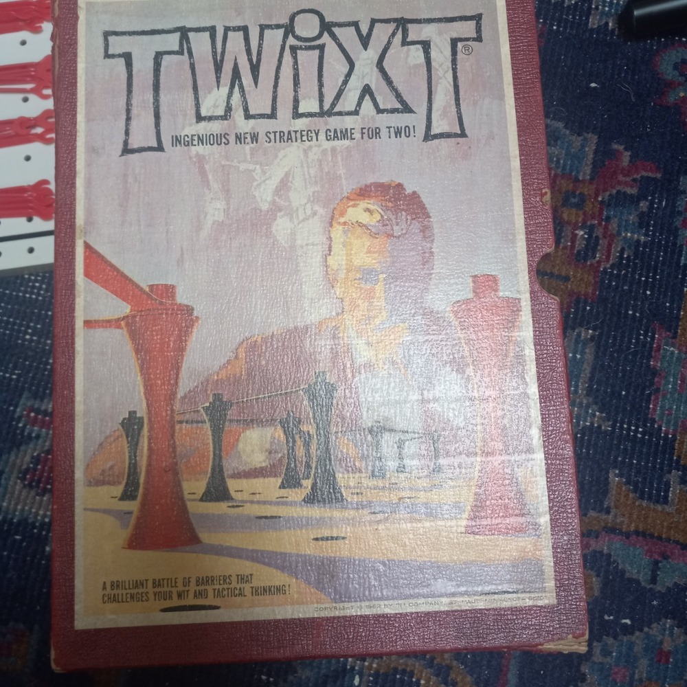 1962 TWIXT Board Game Bookshelf board Games 3M vtg FOR PARTS NICE CONDITION